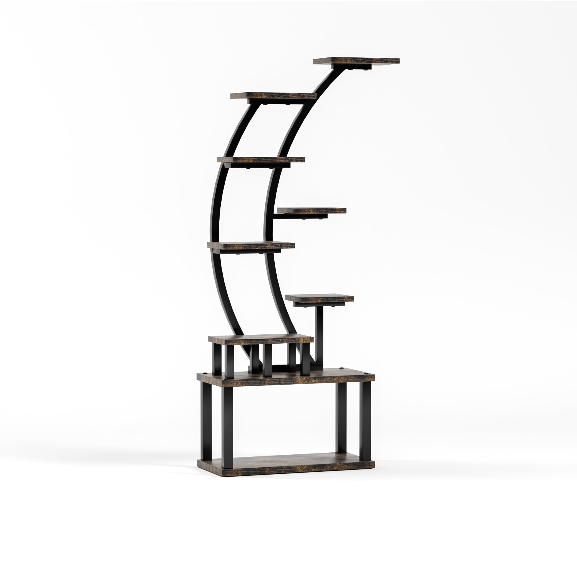 63.6" 9-Tier Indoor Plant Stand with LED Grow Lights