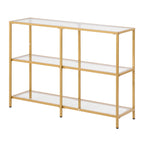 Modern 3-Tier Glass Console Table