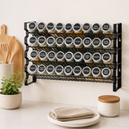 4-Tier Spice Rack Organizer with 36 Glass Jars