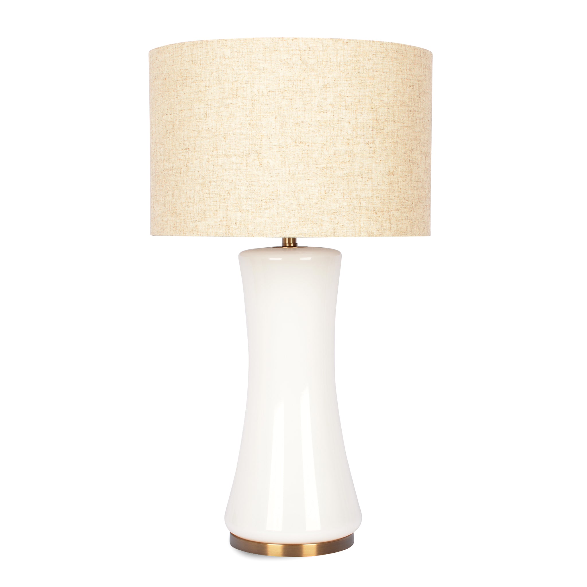 24.5" Cascade Glass Table Lamp with Gold Brass Base