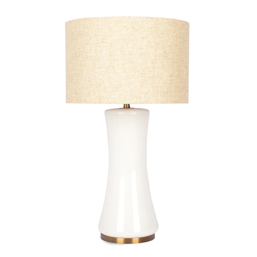 24.5" Cascade Glass Table Lamp with Gold Brass Base