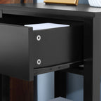 Modern Side Table with Drawer & Storage Shelf
