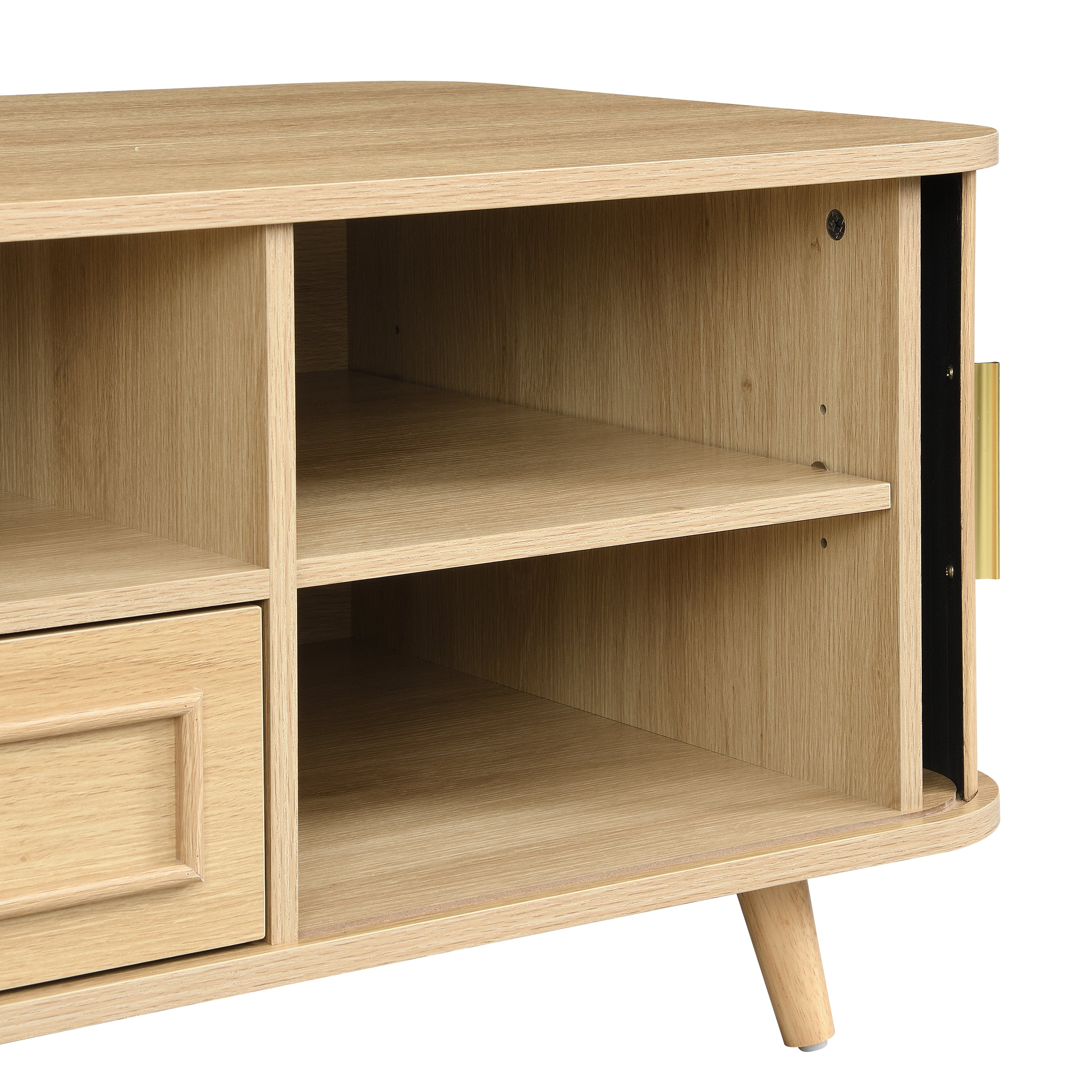47" Mid-Century Modern Coffee Table with Hidden Storage