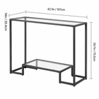 Modern 2-Tier Glass Console Table