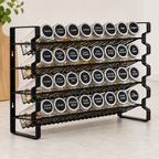 4-Tier Spice Rack Organizer with 36 Glass Jars