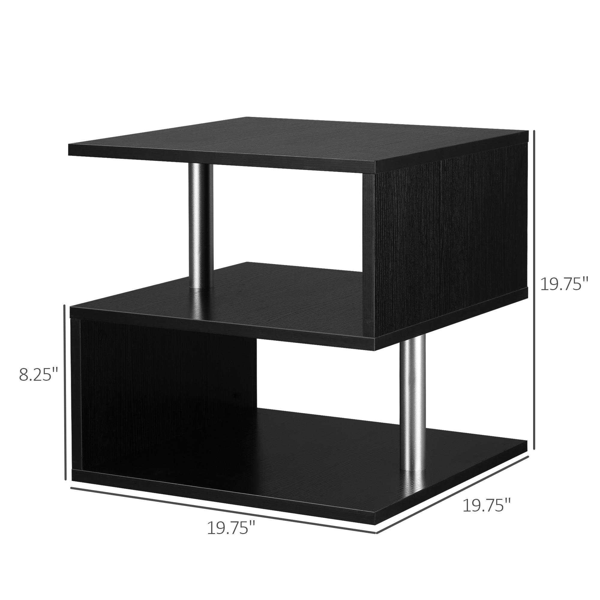 Modern S-Shaped Accent Side Table