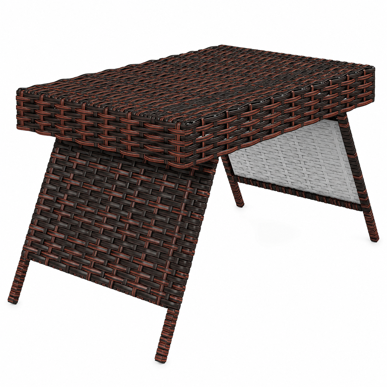 Folding Outdoor Rattan Side Table