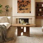 32" Round Coffee Table with Ash Wood Veneer