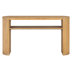 53" Oval Farmhouse Console Table with Fluted Legs