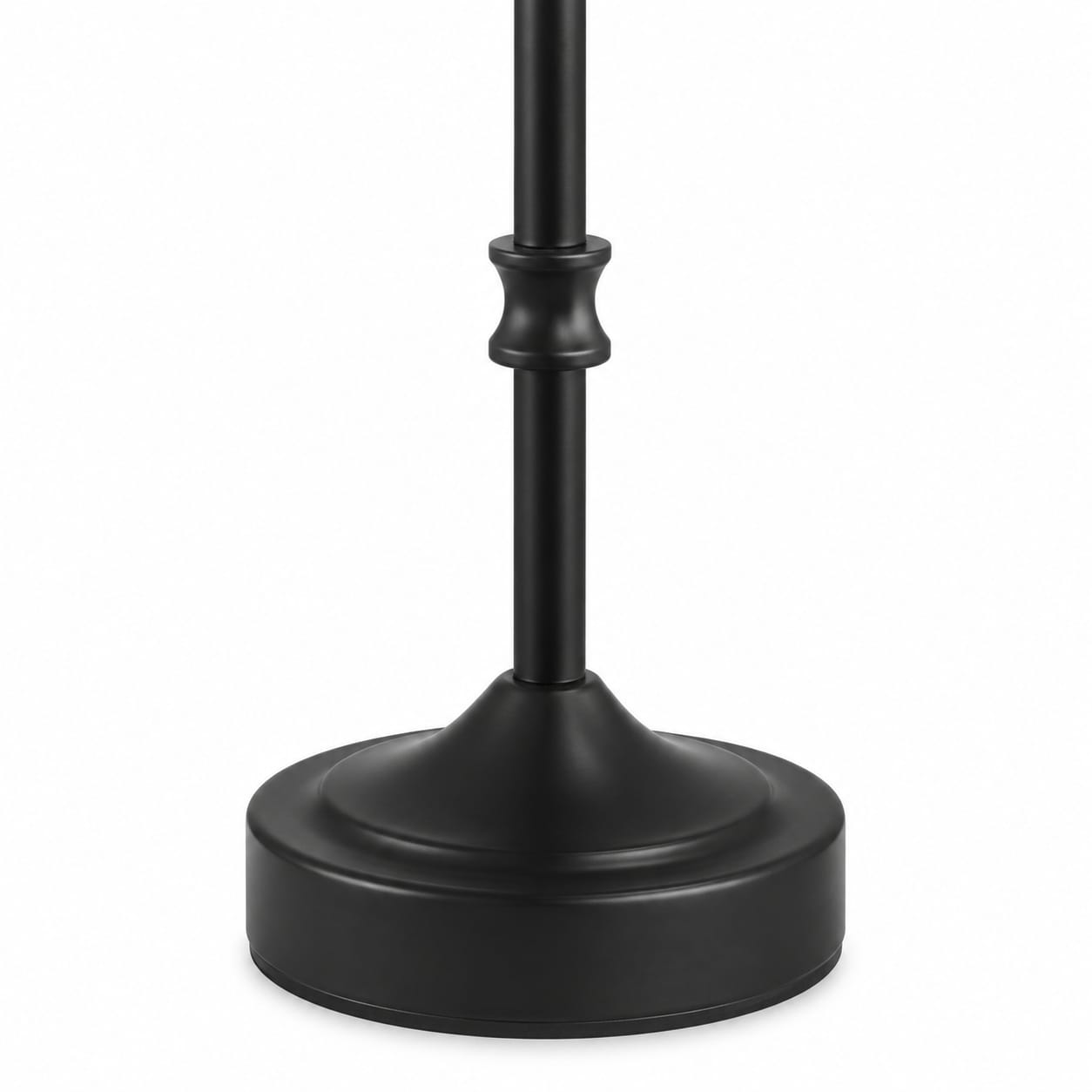 Black metal stand on a white background