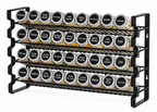 4-Tier Spice Rack Organizer with 36 Glass Jars
