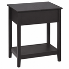 Narrow End Table with Flip-Top Storage
