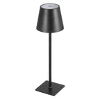 Black table lamp on a white background