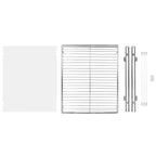 Metal grid and white panel on a white background. Heavy-Duty Pull-Out Cabinet Organizer. Vitly Hub