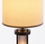 Industrial Dual-Light Accent Table Lamps with USB Charging (Set of 2)