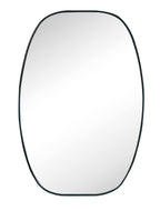 24×36" Oval Black Metal Bathroom Mirror