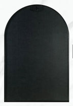 36" Arched Wall Mirror with Black Aluminum Frame