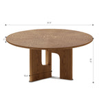 32" Round Coffee Table with Ash Wood Veneer