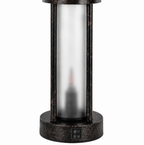 Industrial Dual-Light Accent Table Lamps with USB Charging (Set of 2)
