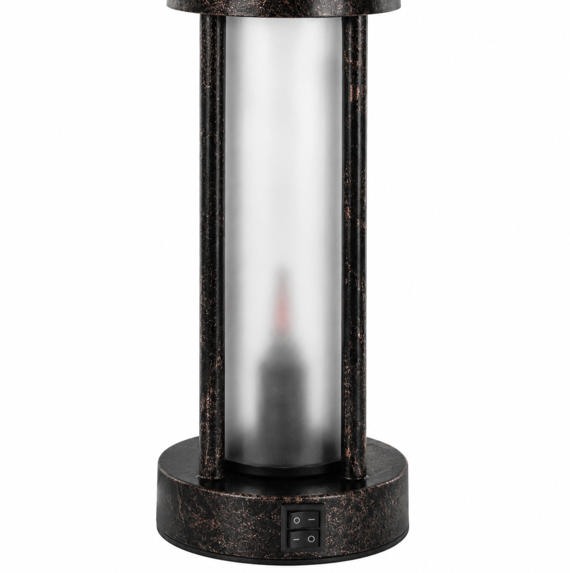 Industrial Dual-Light Accent Table Lamps with USB Charging (Set of 2)