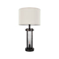 Industrial Dual-Light Accent Table Lamps with USB Charging (Set of 2)