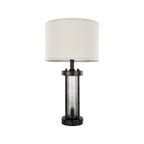 Industrial Dual-Light Accent Table Lamps with USB Charging (Set of 2)