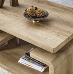 44" Coffee Table with Open Storage Compartments