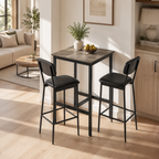 Modern Pub Table with Wood-Look Top