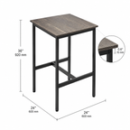 Modern Pub Table with Wood-Look Top