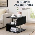 Modern S-Shaped Accent Side Table