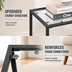 Modern 3-Tier Glass Console Table