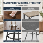 Round Outdoor Bar Table with Steel Frame