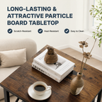 Square End Table with Open Storage Shelf