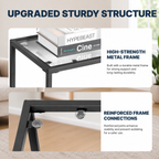 Modern 2-Tier Glass Console Table