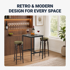 Modern Pub Table with Wood-Look Top