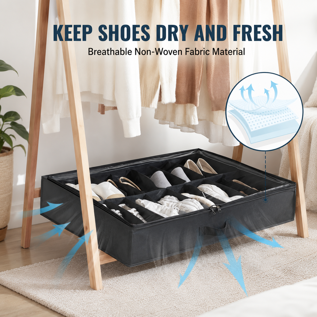 Under Bed Shoe Storage Organizer (Set of 2)