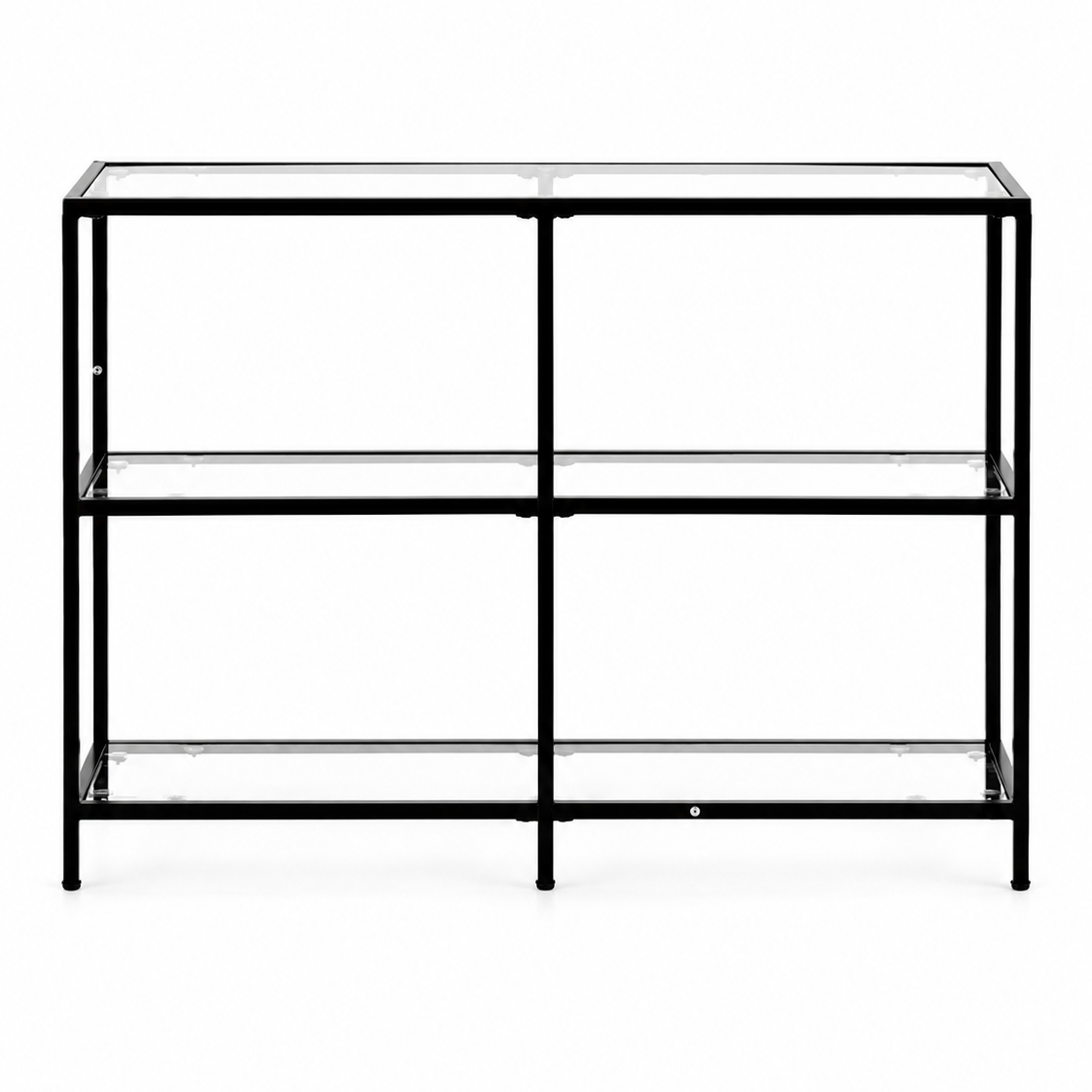 Modern 3-Tier Glass Console Table