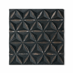 Handcrafted Black Geometric MDF Wall Décor (16" x 16")