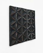 Handcrafted Black Geometric MDF Wall Décor (16" x 16")