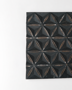 Handcrafted Black Geometric MDF Wall Décor (16" x 16")