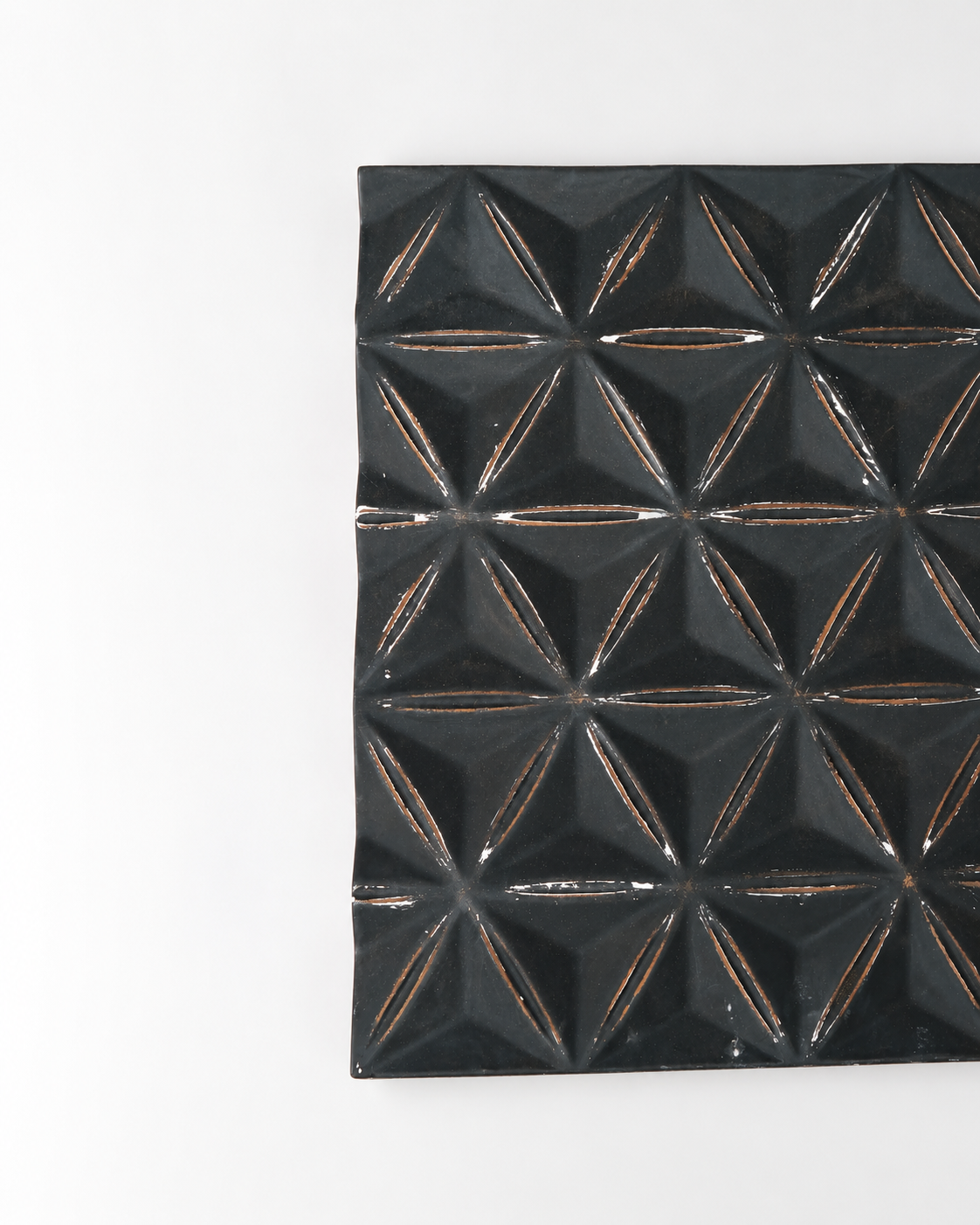 Handcrafted Black Geometric MDF Wall Décor (16" x 16")
