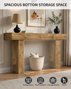 63" Farmhouse Console Table with Open Storage