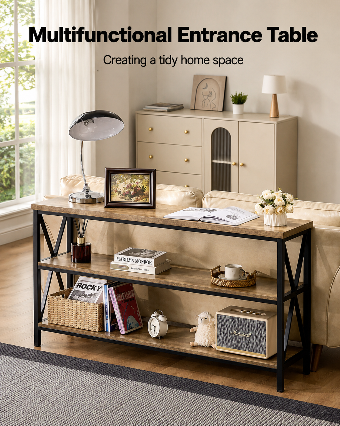 3-Tier Narrow Console Table
