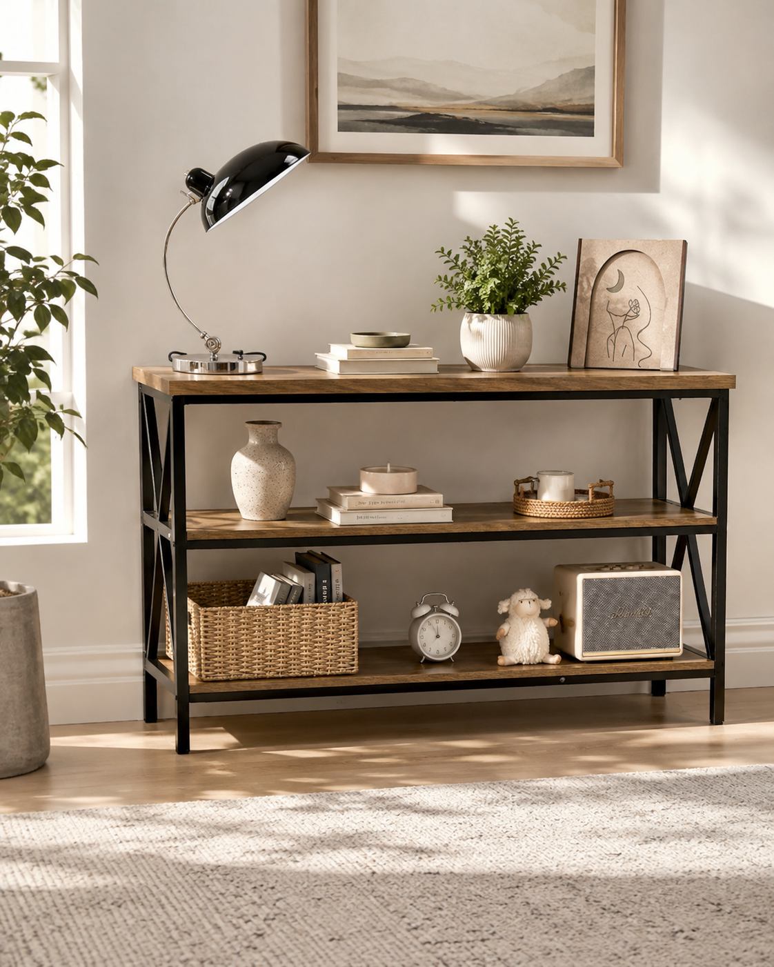 3-Tier Narrow Console Table