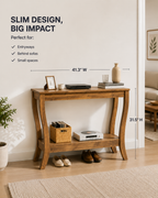 Solid Wood Farmhouse Console Table