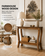 Solid Wood Farmhouse Console Table