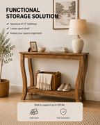 Solid Wood Farmhouse Console Table