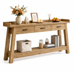 70.9" Farmhouse Console Table with 3 Drawers