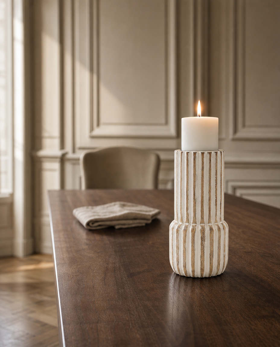 Reeded Candle Holder