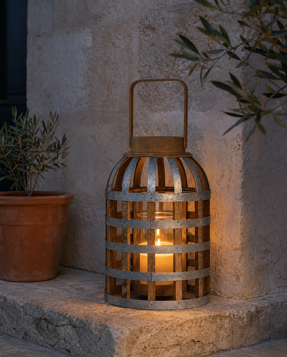 Wood & Metal Lantern